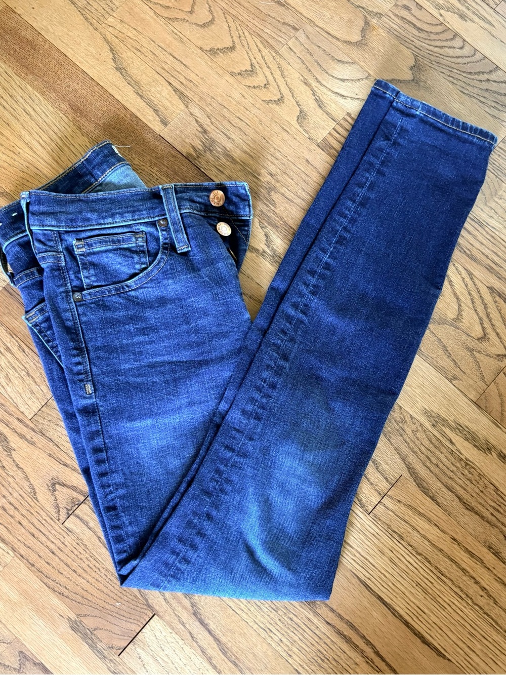 Madewell Deep Blue Stretch Skinny Jeans